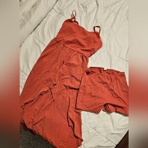 Halara high low dress padded